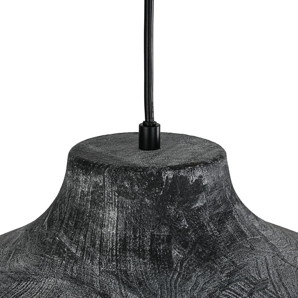 Limed Style Dome Distressed Wooden Single Pendant - Image 11