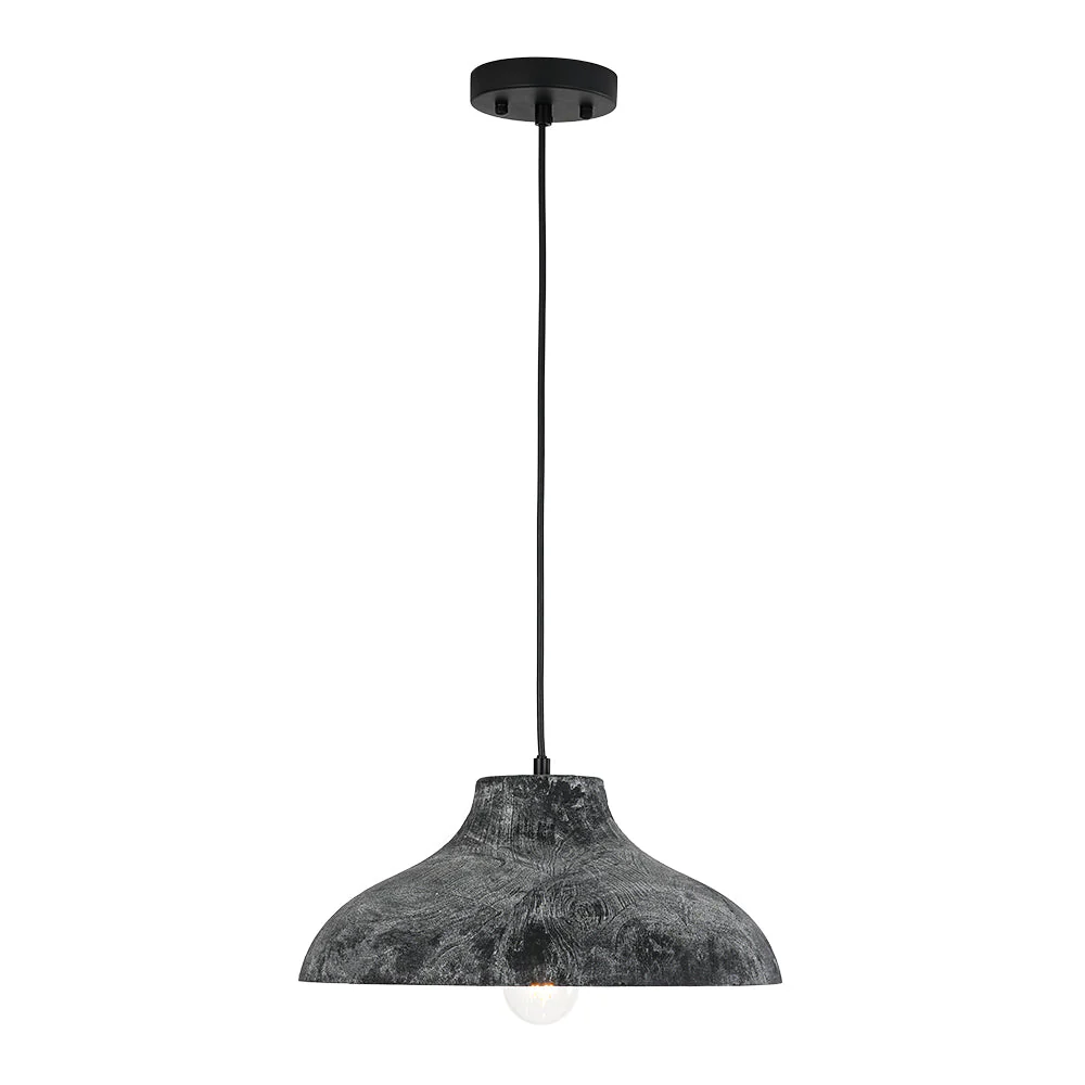 Limed Style Dome Distressed Wooden Single Pendant - Image 8