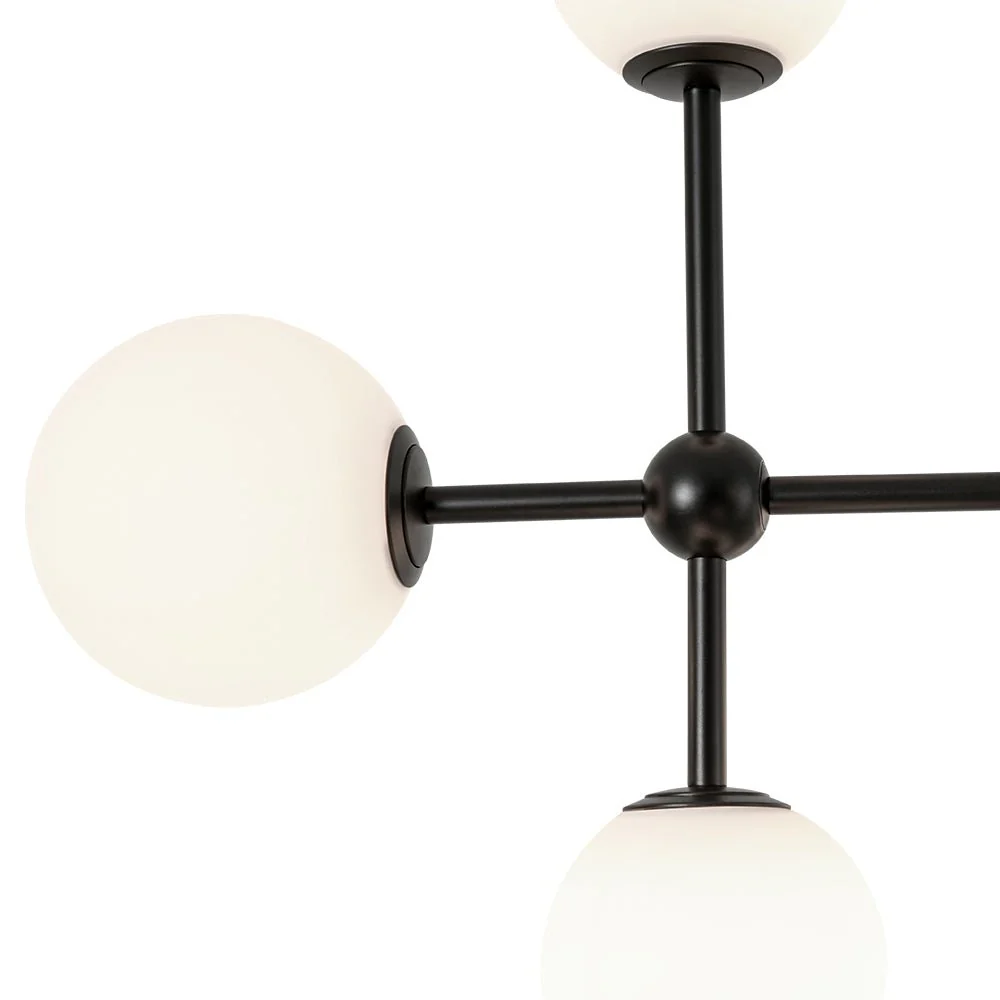 Luminous Opal Glass Globe Geometric Bubble Chandelier - Image 12