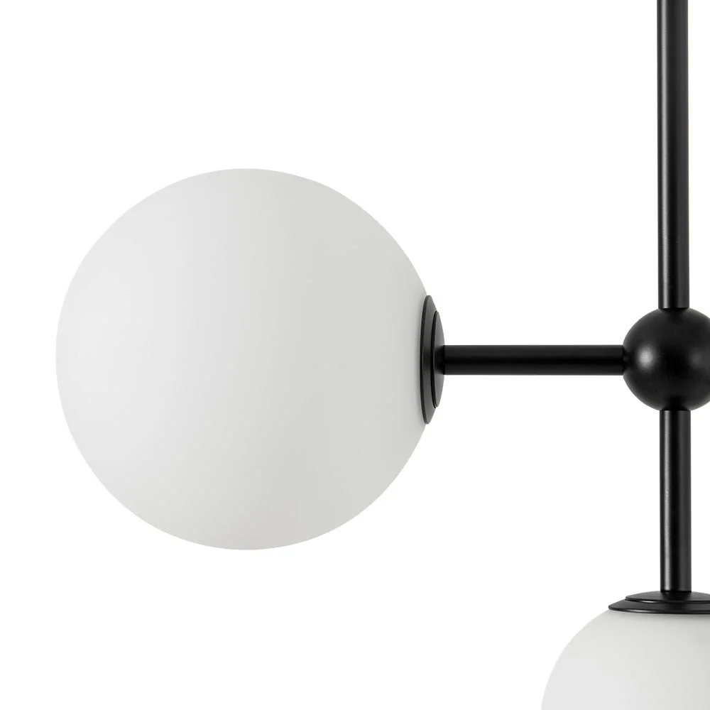 Luminous Opal Glass Globe Geometric Bubble Chandelier - Image 13