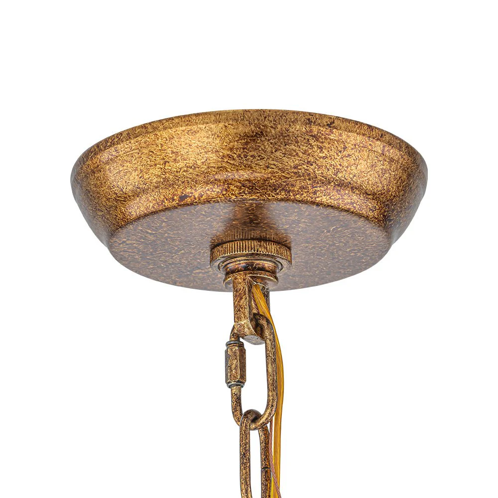 Luxe Moroccan Antique Bronze Crystal Round Cage Chandelier - Image 23