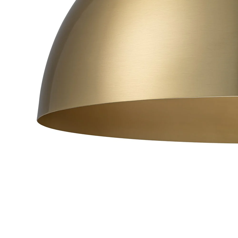 Luxe Oversized Brushed Brass Iron Large Dome Pendant Light - Image 18