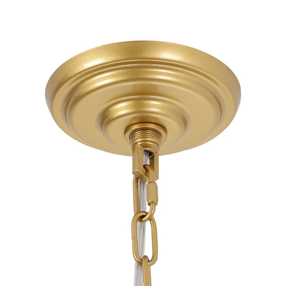 Luxe Sculpture Bloom Glass Floral Brass Basket Chandelier - Image 15