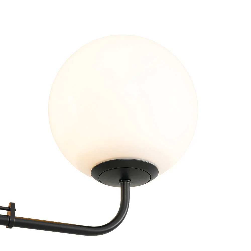 Luxury 4-Light Shine Opal Glass Globe Sputnik Chandelier - Image 11