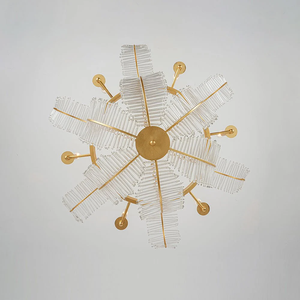 Luxury Gold Foiled Chic Antique Crystal Floral Chandelier - Image 12