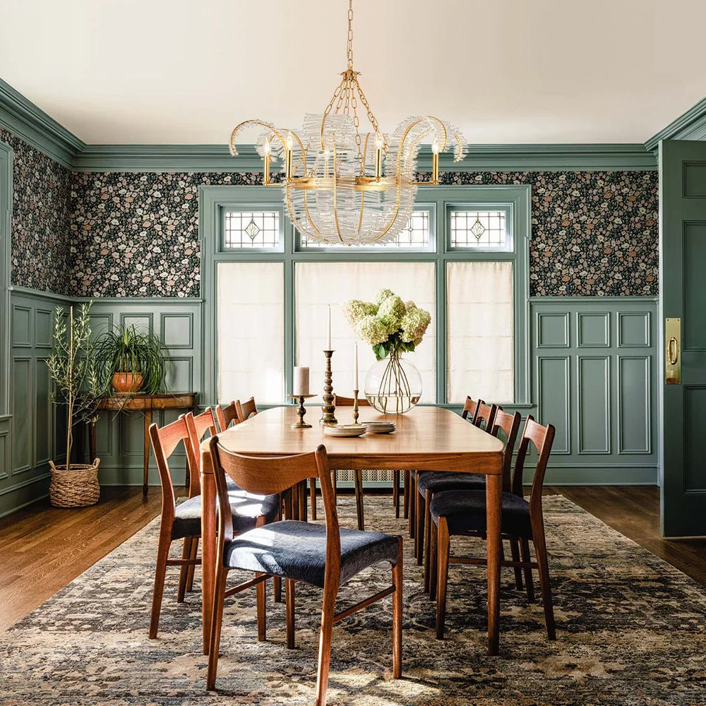 Luxury Gold Foiled Chic Antique Crystal Floral Chandelier - Image 2