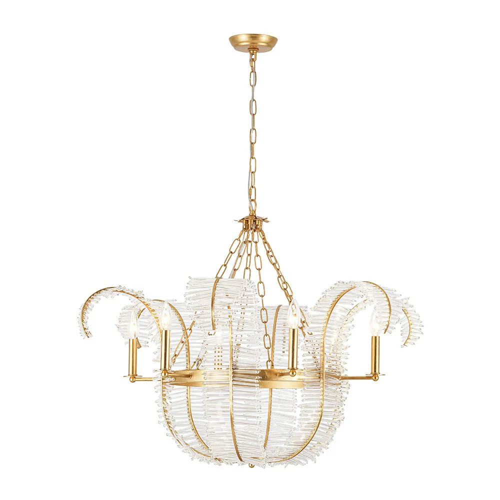 Luxury Gold Foiled Chic Antique Crystal Floral Chandelier - Image 5