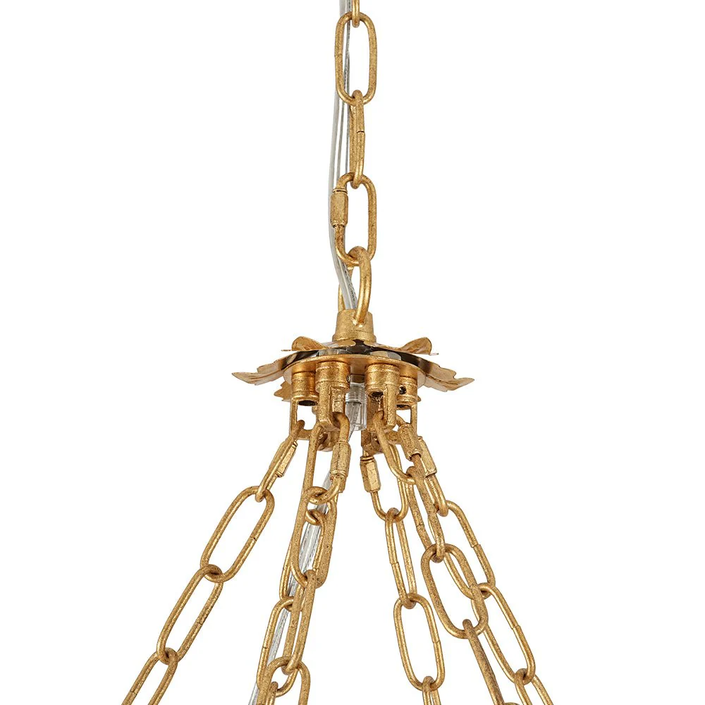 Luxury Gold Foiled Chic Antique Crystal Floral Chandelier - Image 9