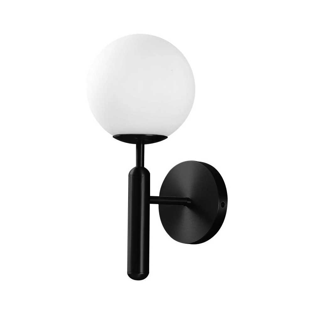 Mid-century 1-light Globe Wall Sconce - Image 4