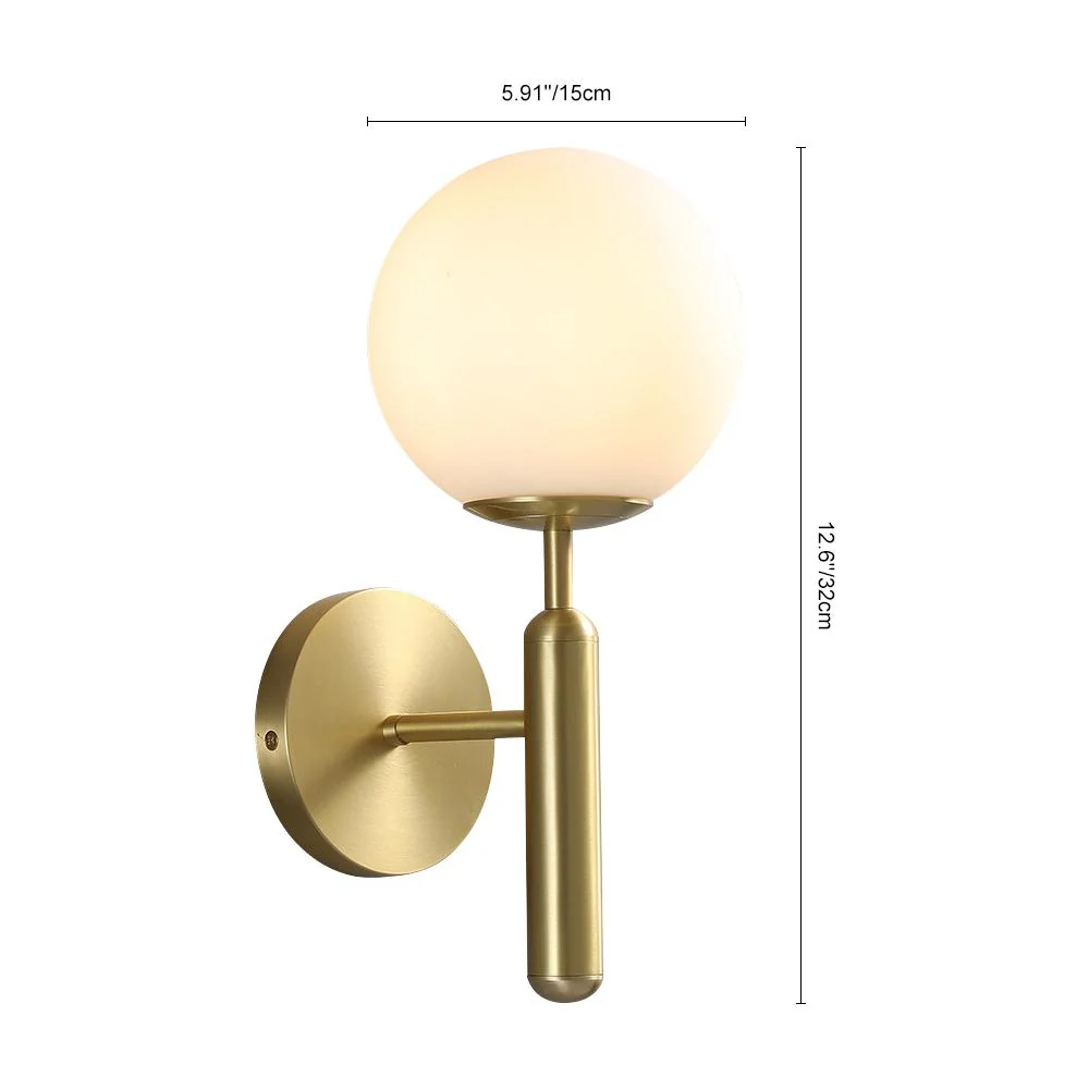 Mid-century 1-light Globe Wall Sconce - Image 8