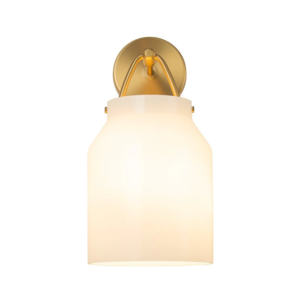Mid-Century 1-Light Hanging Jar Shade Wall Sconce - Image 11