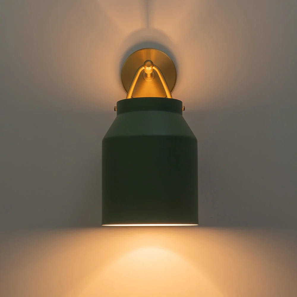 Mid-Century 1-Light Hanging Jar Shade Wall Sconce - Image 21