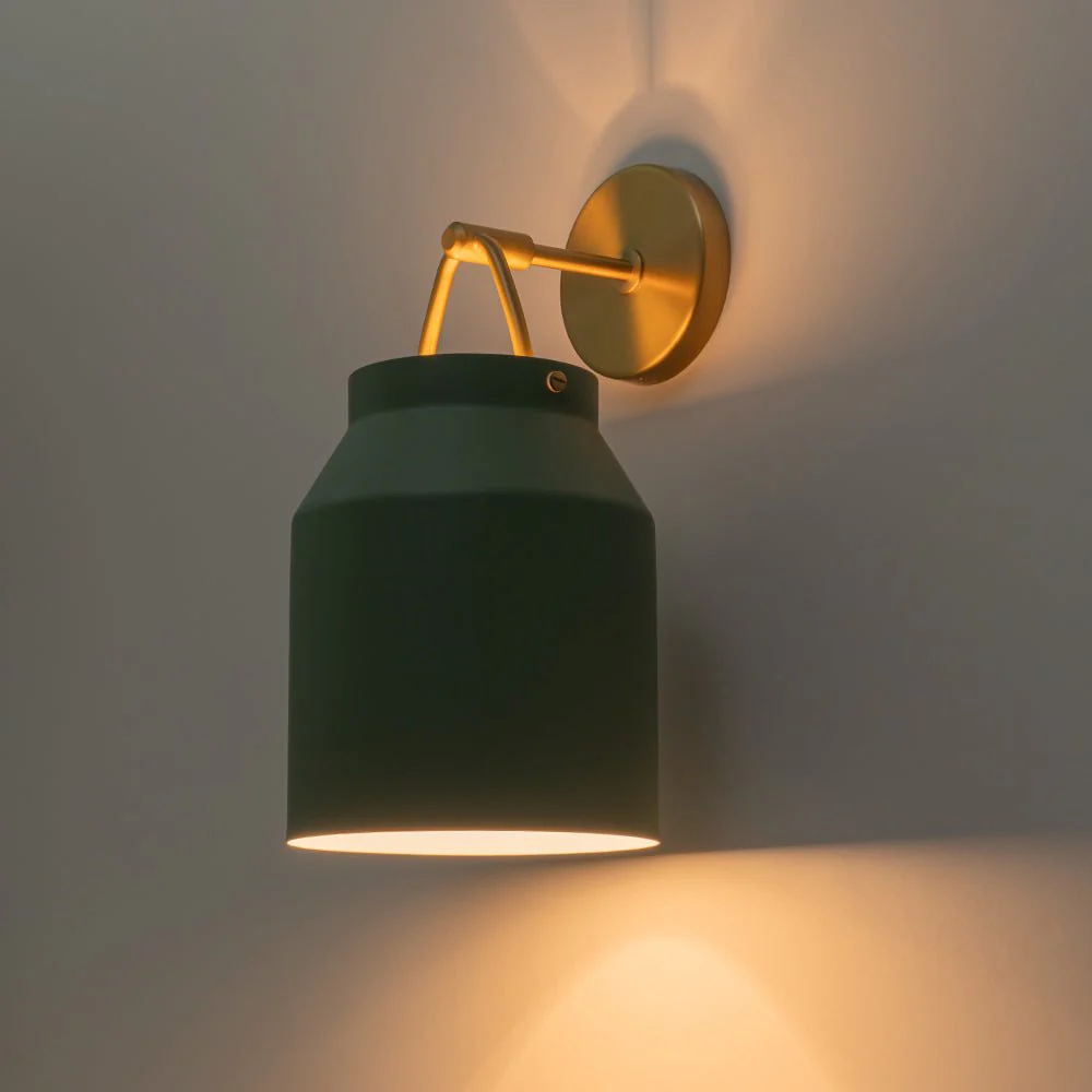 Mid-Century 1-Light Hanging Jar Shade Wall Sconce - Image 22