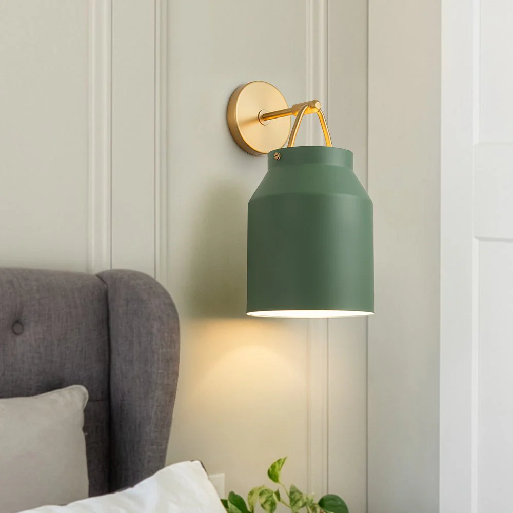 Mid-Century 1-Light Hanging Jar Shade Wall Sconce - Image 4
