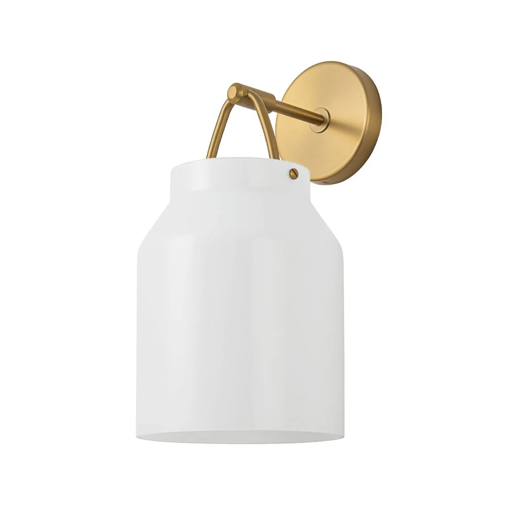 Mid-Century 1-Light Hanging Jar Shade Wall Sconce - Image 8