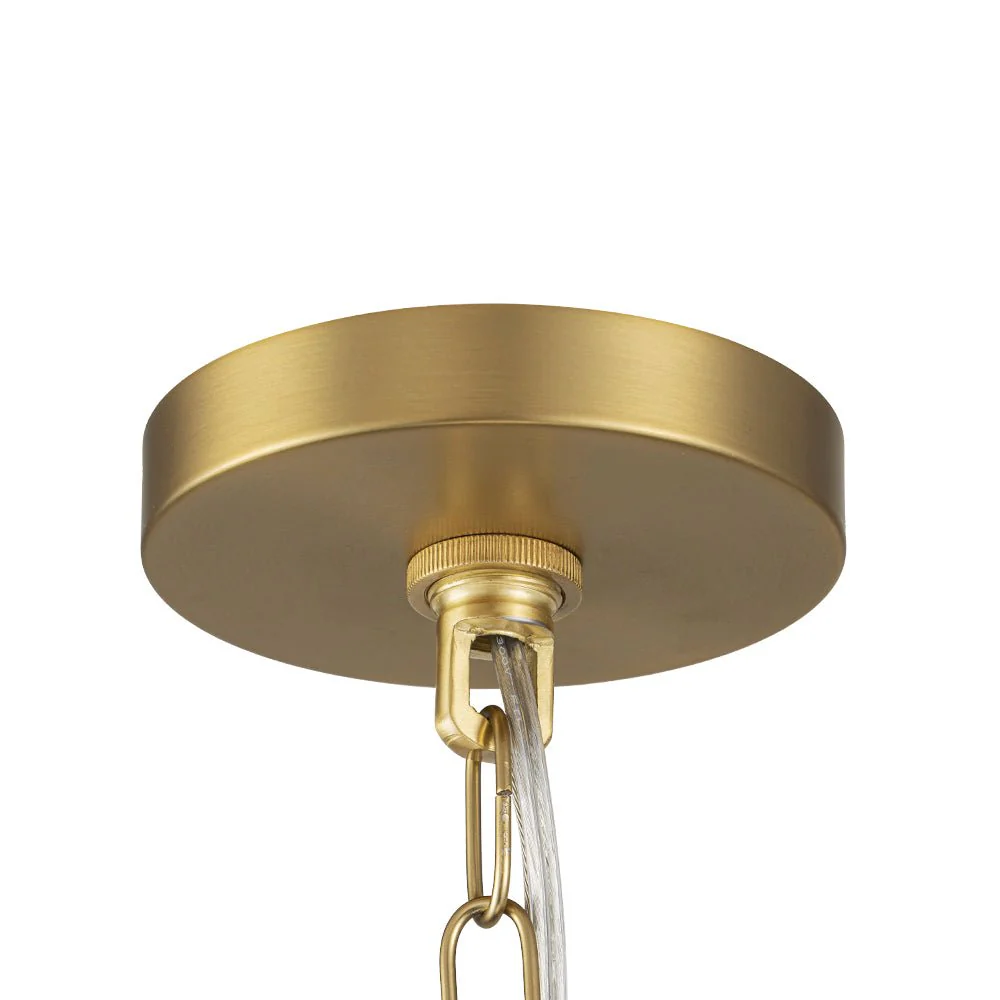 Mid-Century 1-Light White Gold Metal Conical Pendant Light - Image 14