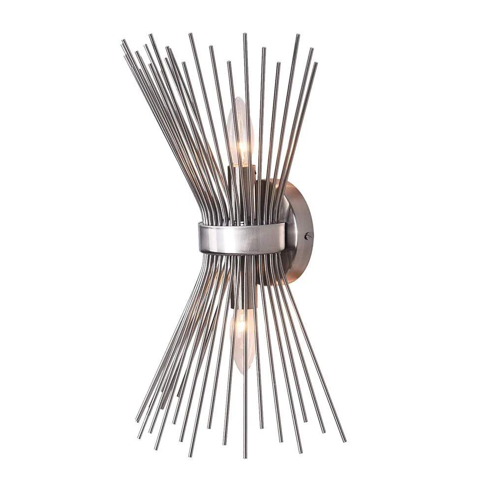Mid Century 2-Light Sunburst Wall Sconce - Image 13