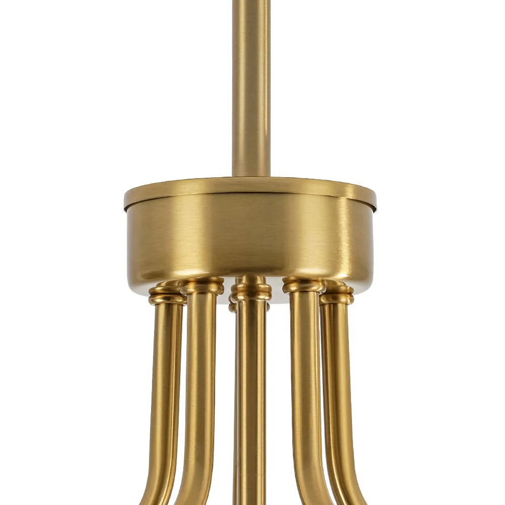 Mid-Century 6-Light Glass Bubble Sputnik Semi Flush Chandelier - Image 14