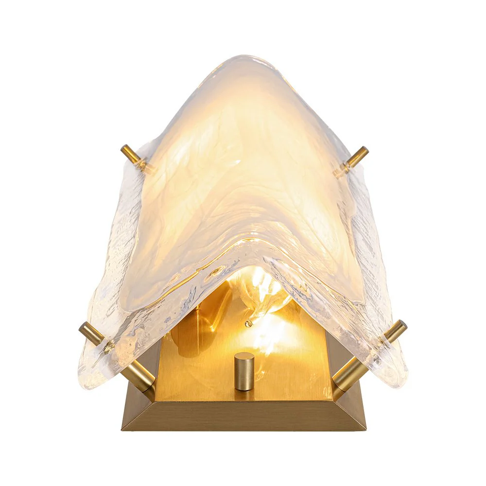 Mid-Century Brass White Glazed Glass Linear Wall Sconce - Image 12