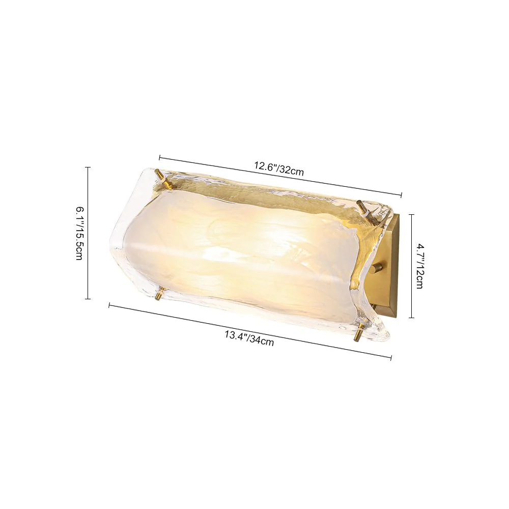 Mid-Century Brass White Glazed Glass Linear Wall Sconce - Image 15