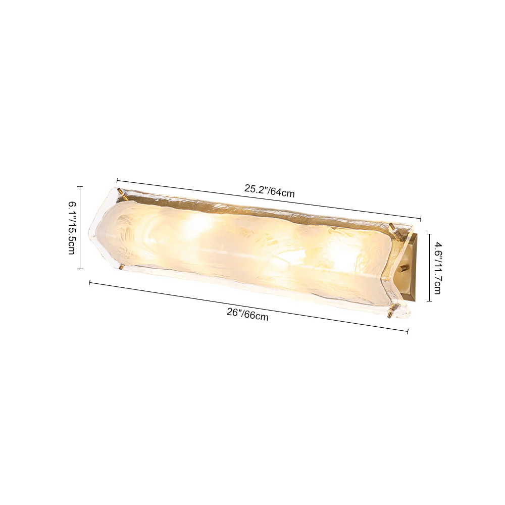 Mid-Century Brass White Glazed Glass Linear Wall Sconce - Image 16