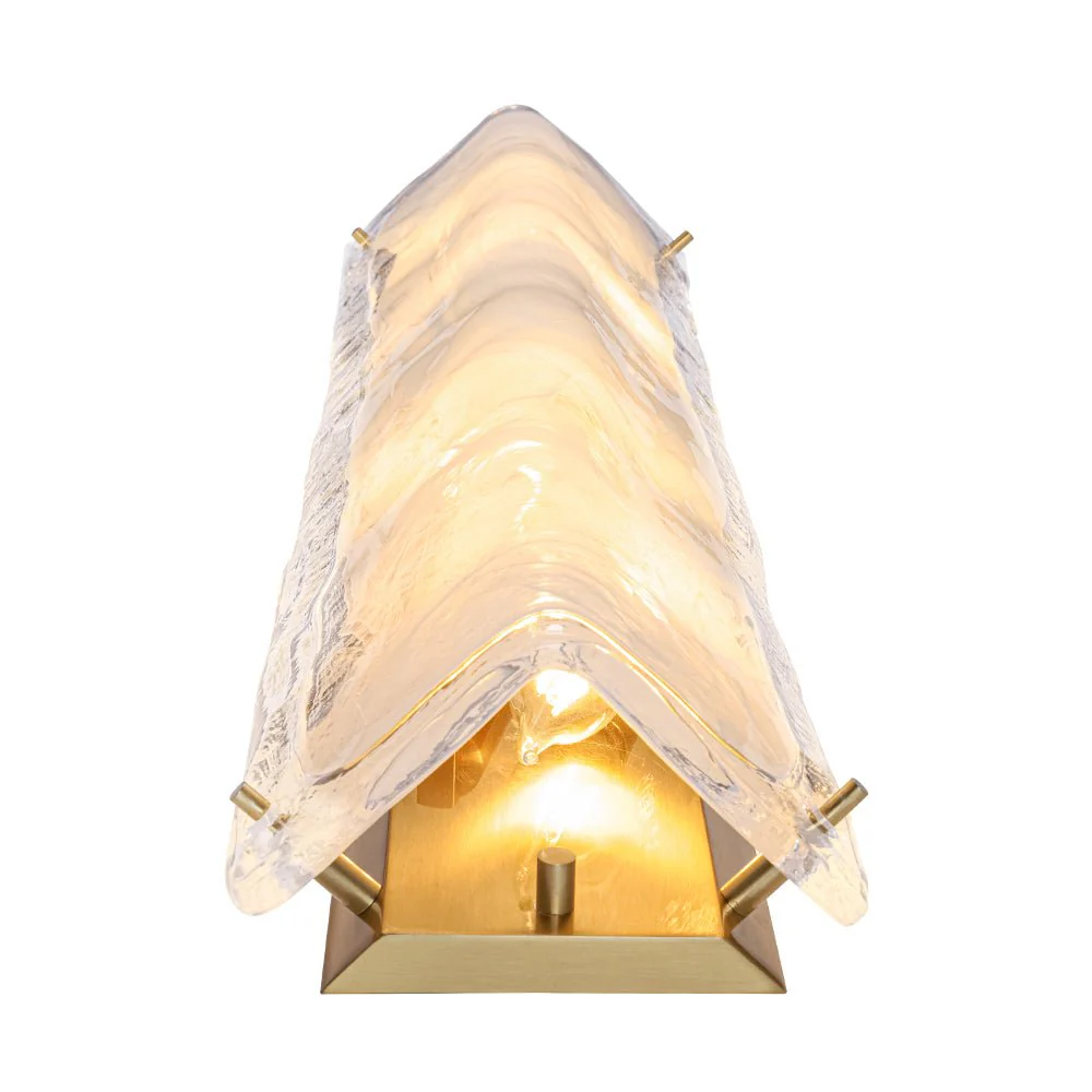 Mid-Century Brass White Glazed Glass Linear Wall Sconce - Image 23