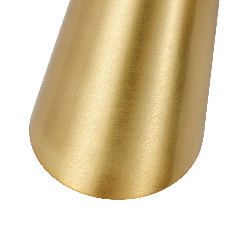 Mid-Century Brushed Brass 2-Light Up Down Dual Cone Wall Lamp - Image 13
