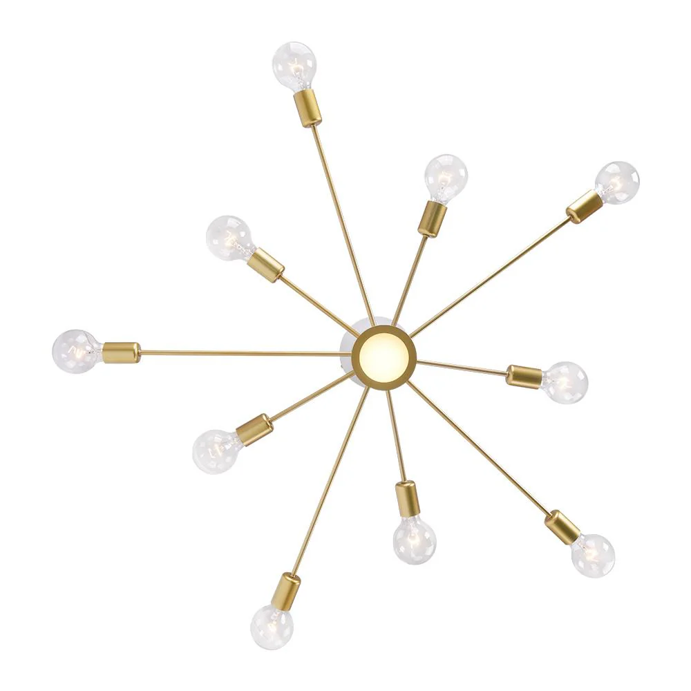 Mid-Century Flush Mount Sputnik Ceiling Light - Image 9