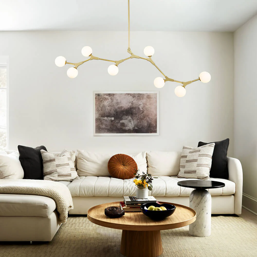 Mid-century Linear Island Branching Bubble Chandelier - Image 6