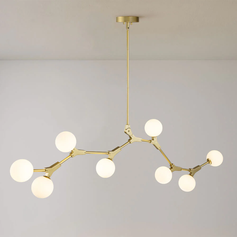 Mid-century Linear Island Branching Bubble Chandelier - Image 8