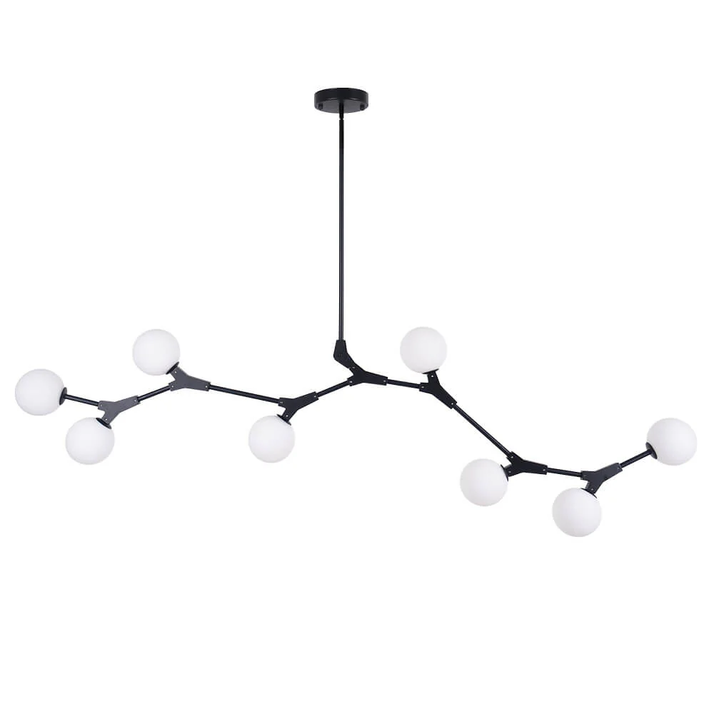 Mid-century Linear Island Branching Bubble Chandelier - Image 9