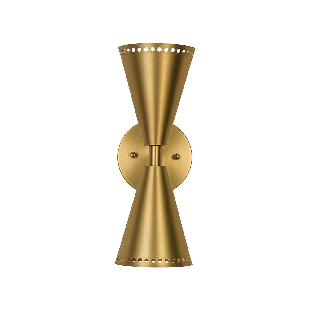 Mid-Century Modern 2-Light Up Down Cone Wall Sconce - Image 10