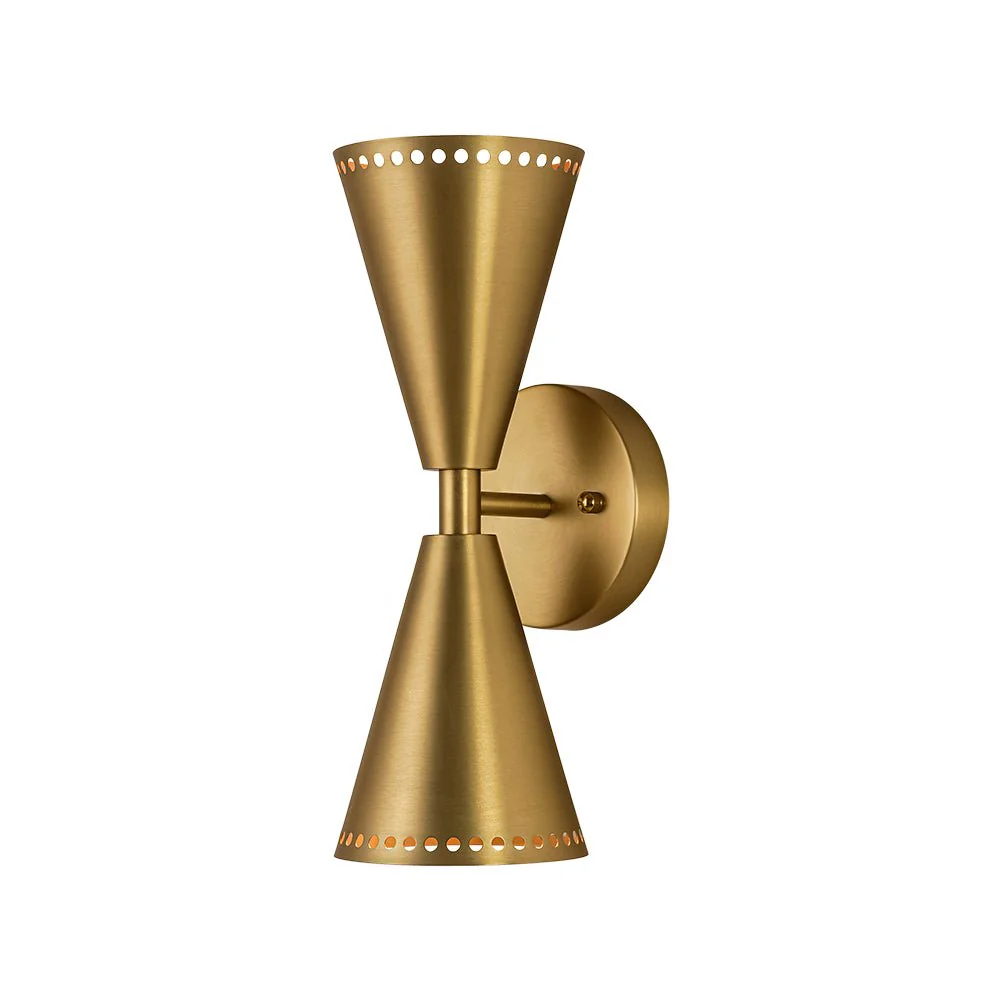 Mid-Century Modern 2-Light Up Down Cone Wall Sconce - Image 11