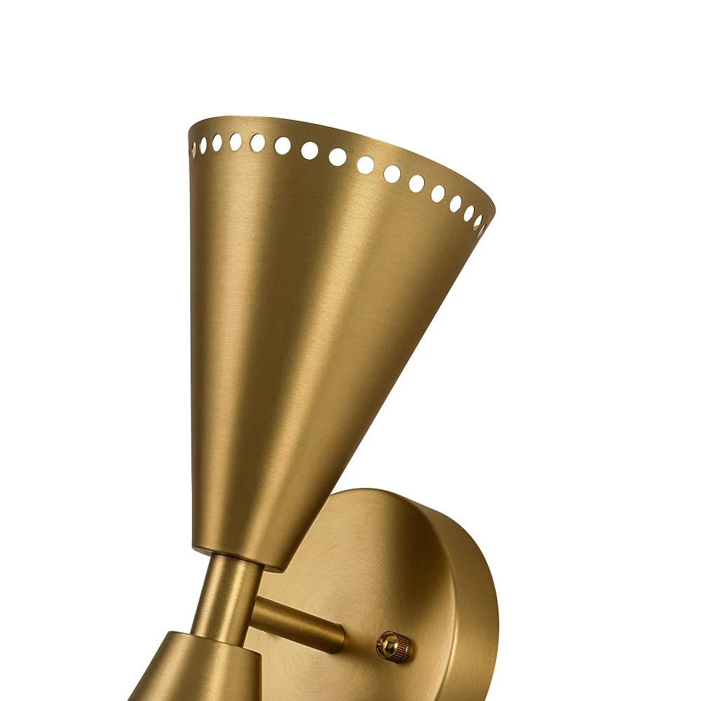 Mid-Century Modern 2-Light Up Down Cone Wall Sconce - Image 12