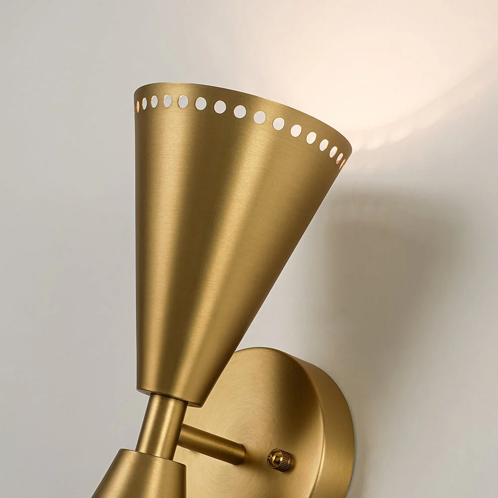 Mid-Century Modern 2-Light Up Down Cone Wall Sconce - Image 13