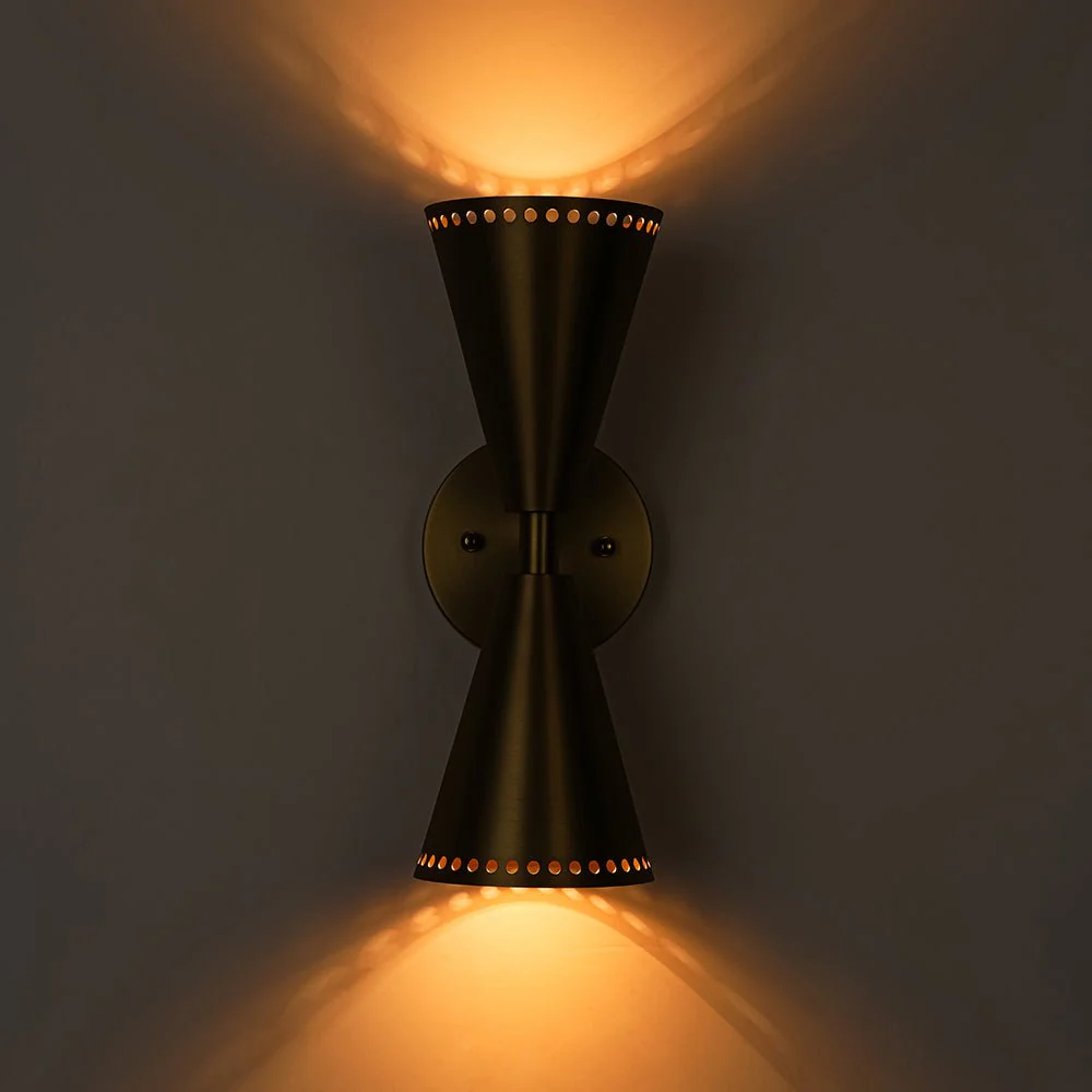 Mid-Century Modern 2-Light Up Down Cone Wall Sconce - Image 18