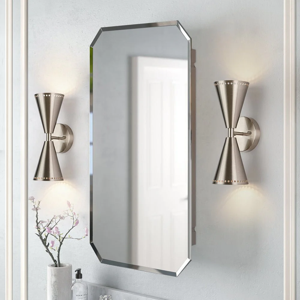 Mid-Century Modern 2-Light Up Down Cone Wall Sconce - Image 3