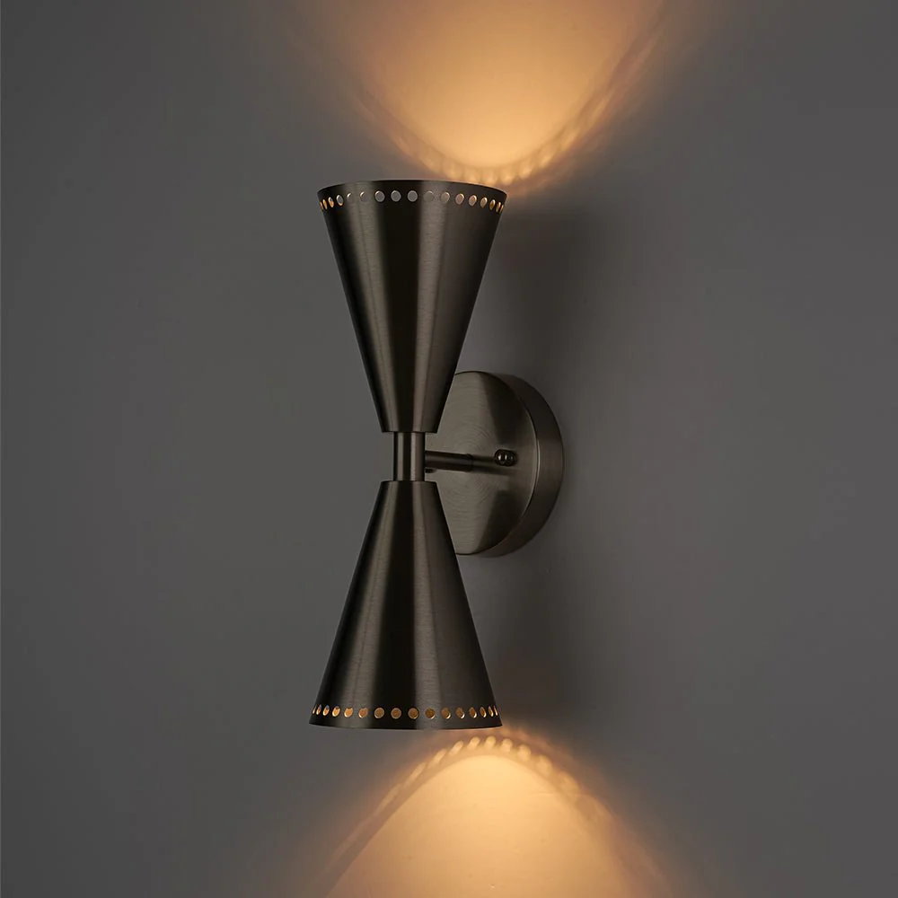 Mid-Century Modern 2-Light Up Down Cone Wall Sconce - Image 32