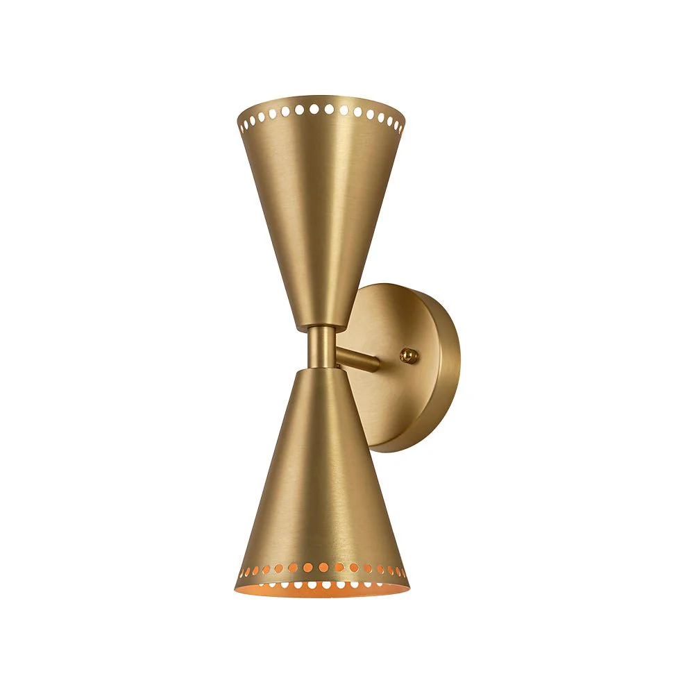 Mid-Century Modern 2-Light Up Down Cone Wall Sconce - Image 5