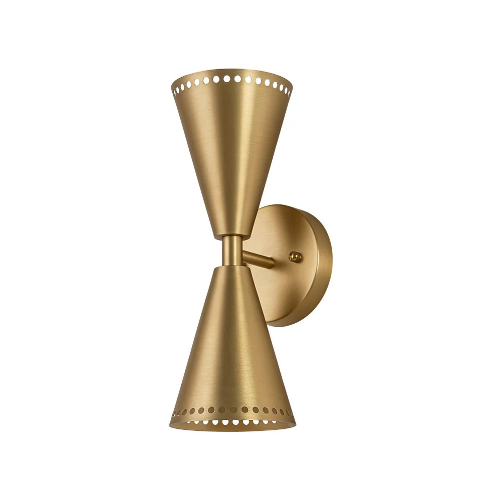 Mid-Century Modern 2-Light Up Down Cone Wall Sconce - Image 6