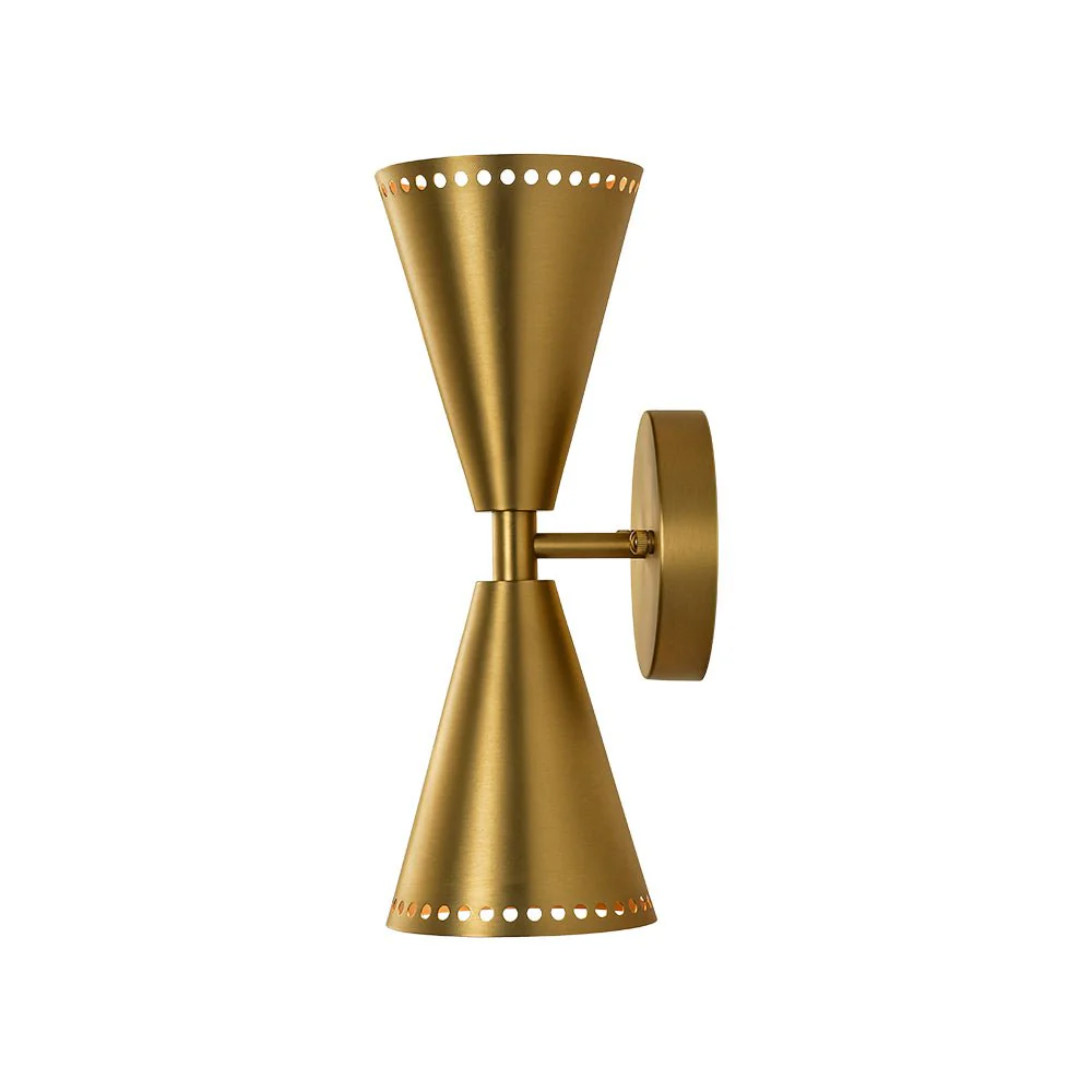 Mid-Century Modern 2-Light Up Down Cone Wall Sconce - Image 7
