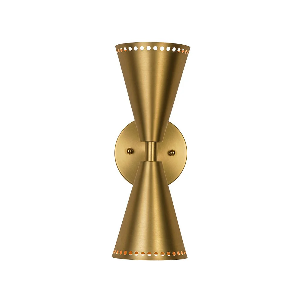 Mid-Century Modern 2-Light Up Down Cone Wall Sconce - Image 9