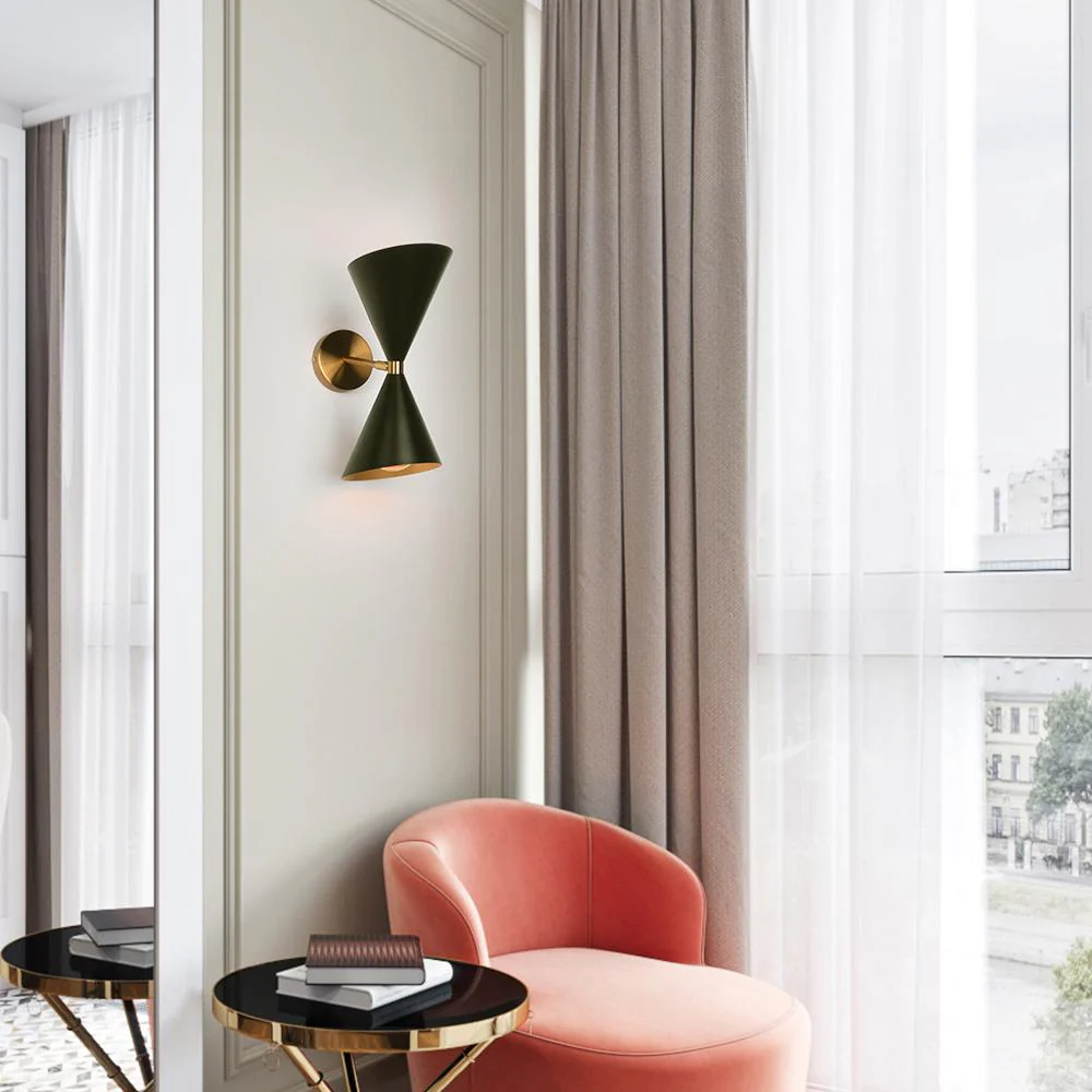 Mid-Century Modern Black Wall Sconce - Image 3