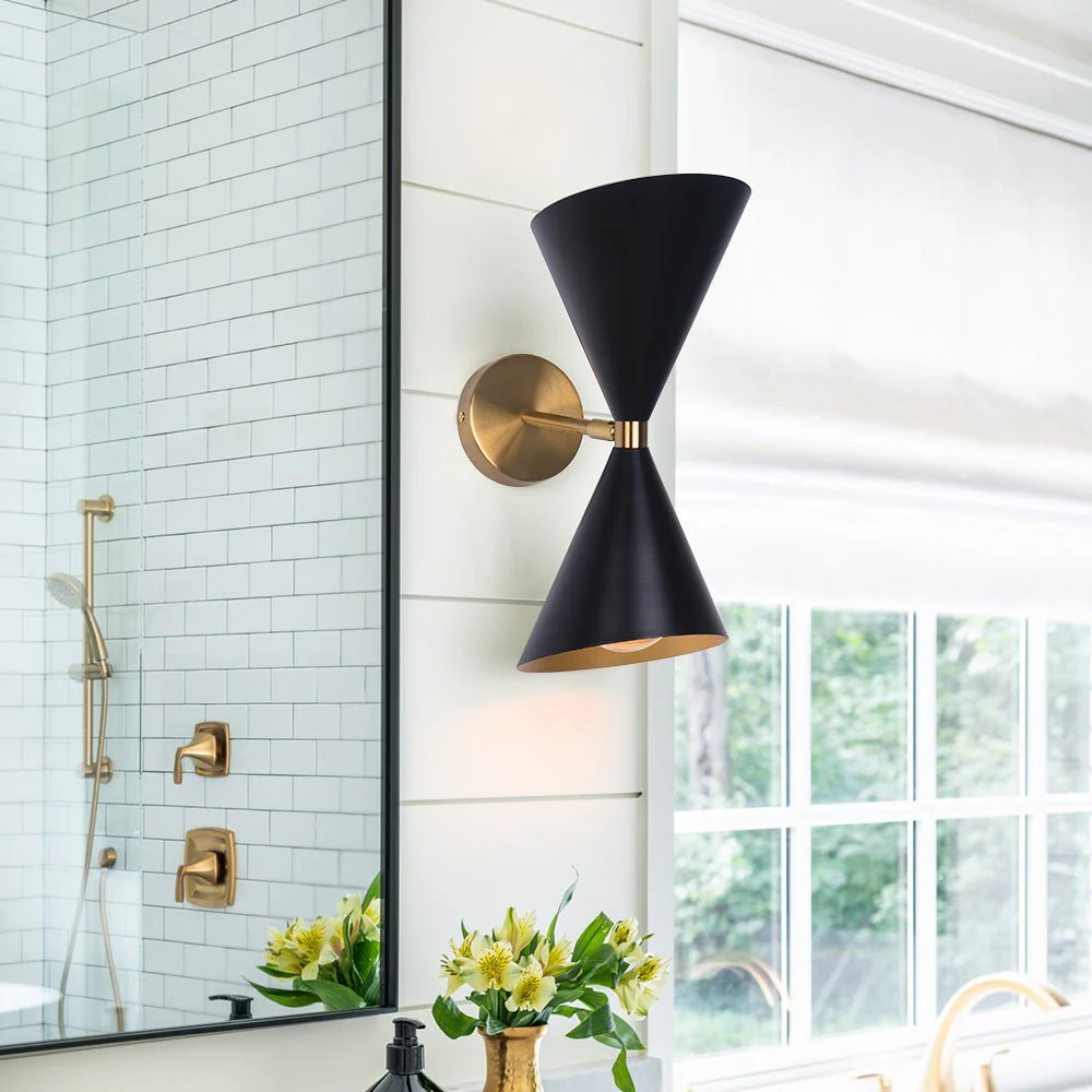 Mid-Century Modern Black Wall Sconce - Image 5