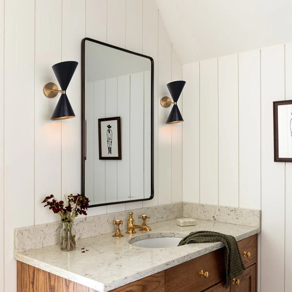 Mid-Century Modern Black Wall Sconce - Image 7