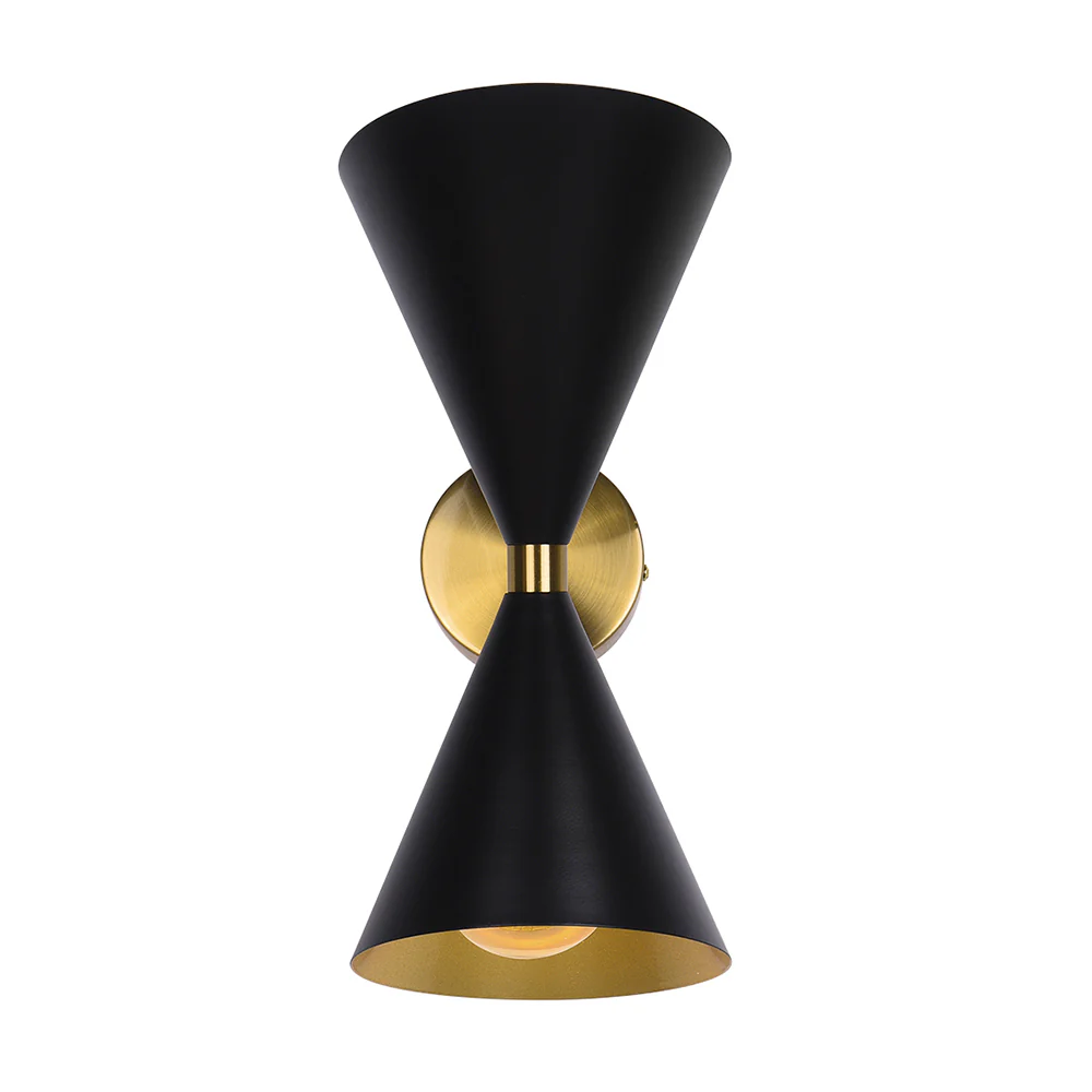 Mid-Century Modern Black Wall Sconce - Image 8