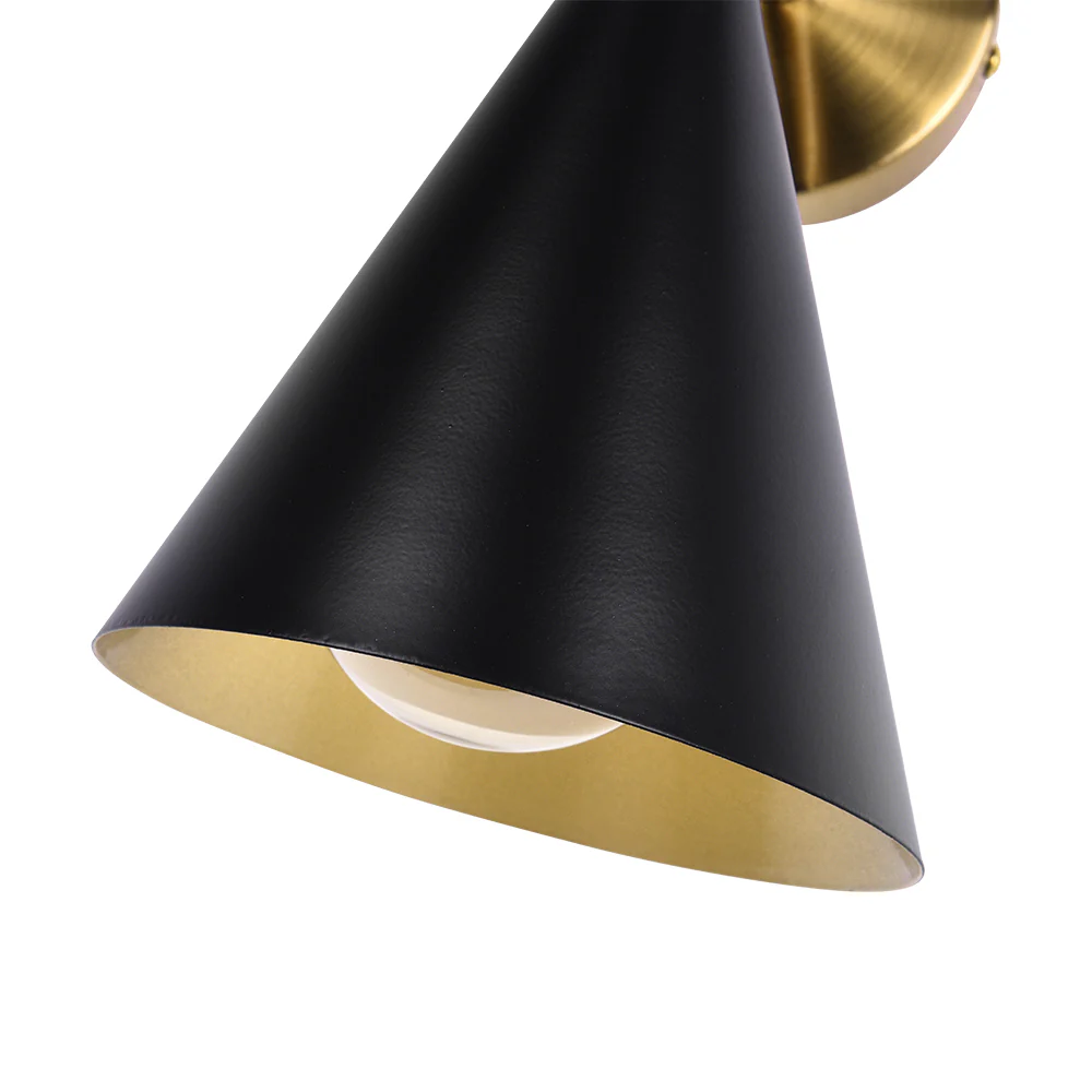 Mid-Century Modern Black Wall Sconce - Image 9