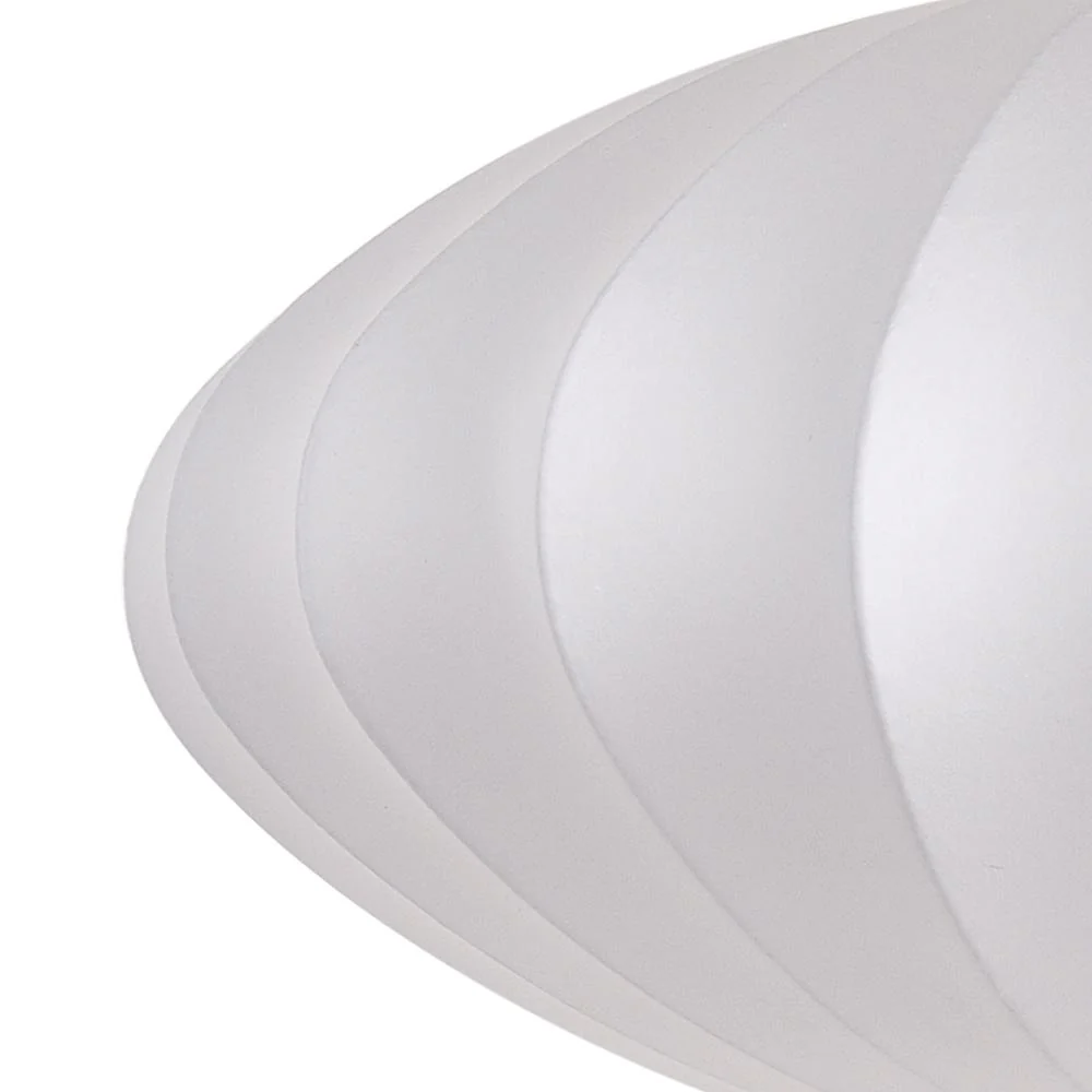 Single White Fabric Pendant Light - Image 11