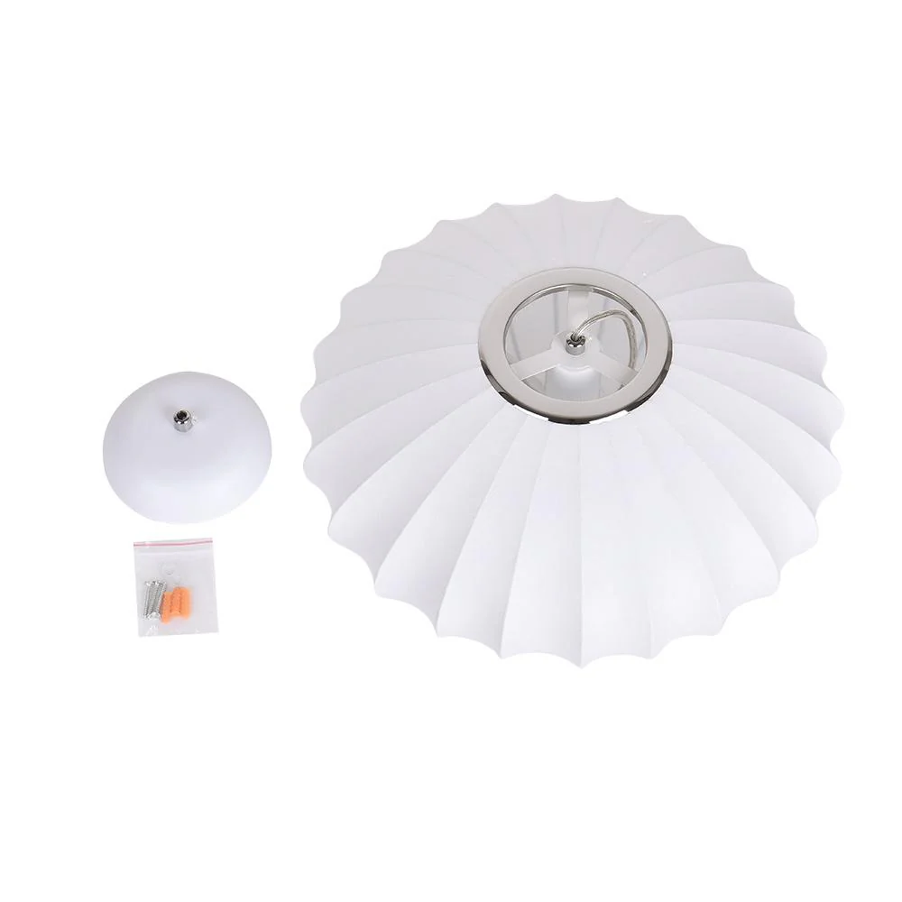 Single White Fabric Pendant Light - Image 12