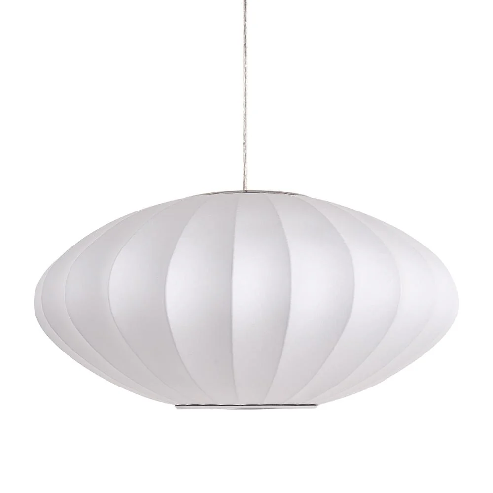 Single White Fabric Pendant Light - Image 13